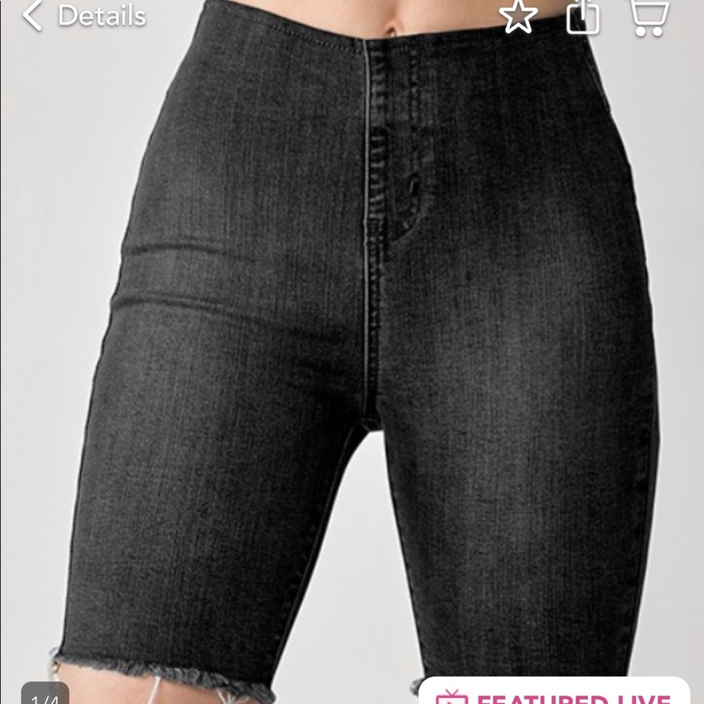 Risen Slide & Ride Denim Biker Shorts